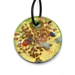 Круглая подвеска из муранского стекла 45мм цв.красный - Радуга камня фото 5