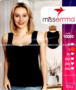 Цена за 1 шт. Майки женские Miss Emma Турция широкие бретели арт. 10023 СИНИЕ