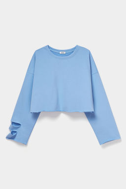 Свитшот укороченный с разрезами - Mollis фото 6