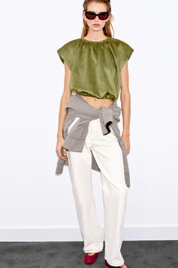 TOP GLOBO EFECTO ANTE / Khaki