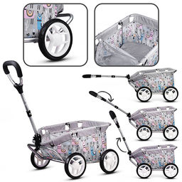 Тележка игрушечная металлическая, принт альпаки