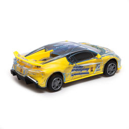 Машина инерционная Crazy race, гонки, русская озвучка, свет, цвет жёлтый - АвтоГрад фото 3