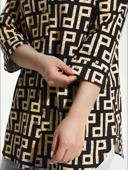 Жанетта туника женская (полоса синий) - Lovetex фото 86