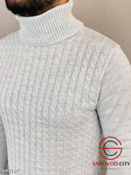 Свитер мужской с воротником стойка