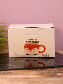 Кружка керамическая FOX, orange, 450 мл