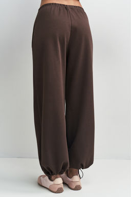 Брюки хлопковые на кулиске Коричневый - Erist store фото 5