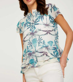 Блузка, бирюзово-экрю - Heine фото 3