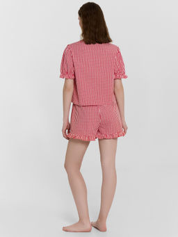 Комплект домашний женский красный в клетку - Mark formelle фото 2