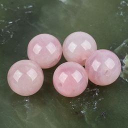 Бусины для украшений из мадагаскарского Розового кварца (5 шт)