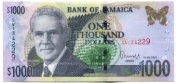 1000 долларов 2021 года Ямайка