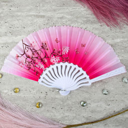 Веер 23 см / 622-8 /уп 12/600/ микс, пластик, полиэстер - Галеонтрейд фото 3