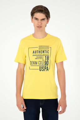 Мужская желтая футболка - U.s. polo assn фото 3