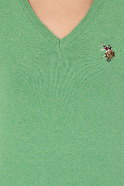 Женский базовый свитер мятного меланжа Неожиданная скидка в корзине - U.s. polo assn фото 6