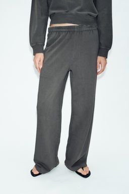 PANTAL?N ANCHO EFECTO LAVADO / Plomo - Zara фото 2