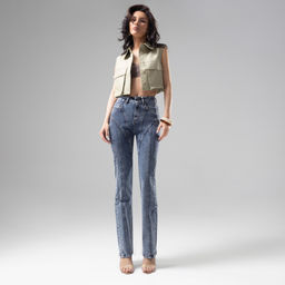 Джинсы с эффектом пуш-ап New York (blue) - Charutti фото 8