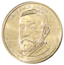 1 доллар 2012 года D США 23-й президент США Бенджамин Гаррисон