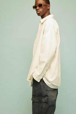 Camisa de pana Loose Fit - H&m фото 5