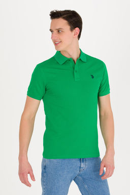 U. S. Polo Assn Мужская базовая футболка с воротником-поло Apple Green Green