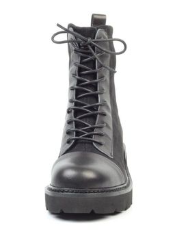 01-M03 BLACK Ботинки демисезонные женские (натуральная кожа, велюр, байка) - Фабричный китай фото 8