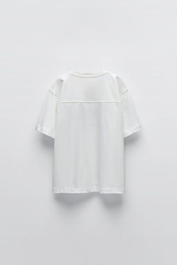 T-SHIRT WITH EMBROIDERED SLOGAN - Zara фото 3