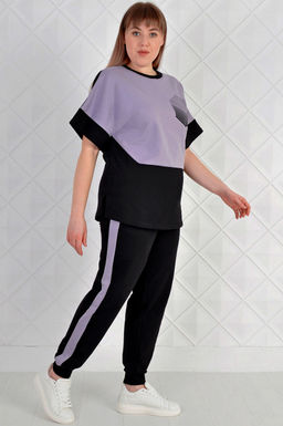 Арт. 2354 Костюм с брюками женский 52-60 (5 шт) Цвет:верх- черно-кэмел, низ- черно-кэмел - Калинка фото 8