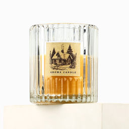 Ароматическая свеча новогодняя в стакане Aroma candle, апельсин, 7.5?8.6 см
