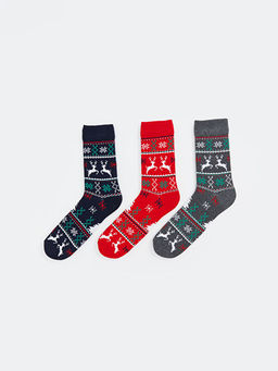 Y?lba?? Temal? Erkek Soket ?orap 3l?