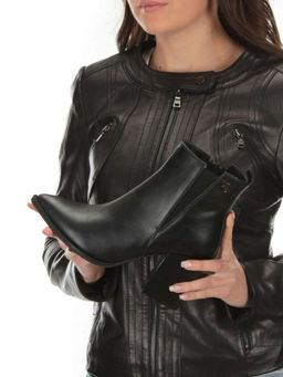 01-PCG267-1 BLACK Ботинки демисезонные женские (натуральная кожа, байка) - Фабричный китай фото 2