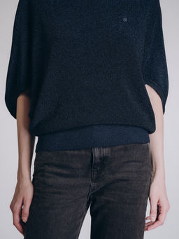 Женская кофта тёмно-синего цвета (арт. 5224TBC) - Indefini фото 7