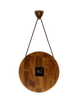 Часы настенные, интерьерные, бесшумные, d-30 см, дерево на подвесе