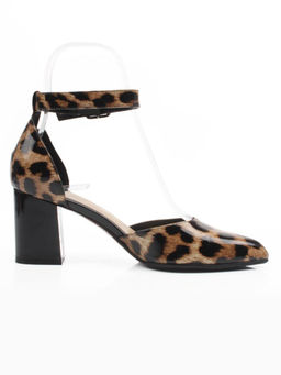 06-A71A-82PC BLACK/LEOPARD Туфли женские (натуральная кожа)