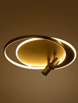 Люстра FL51393, пульт, LED, 3000-6400K, 65 Вт, 56×48×12 см, чёрная