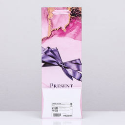 Пакет ламинированный под бутылку Бантик,13 х 36 х 10 см - UPAK LAND фото 2