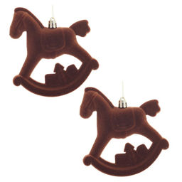 Набор из 2шт, Украшение новогоднее "Лошадка", L11 W5 H10 см