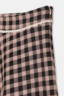 FALDA CUADRO VICHY PUNTILLA / Multicolor - Zara фото 8