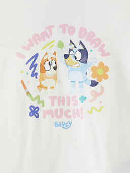 Bluey Bask?l? K?z ?ocuk ?ortlu Pijama Tak?m?
