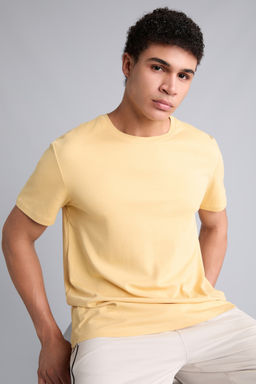 %100 Pamuk Standart Fit K_sa Kollu Basic Ti__rt