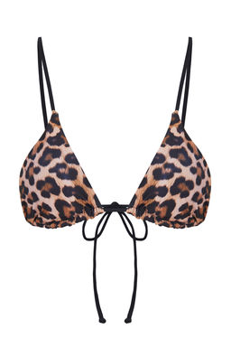 TRENDYOLMILLA Leopar Desenli Ucgen Bikini Ustu TBESS24BU00158 фото 11