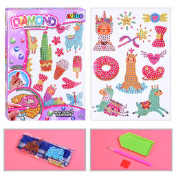 Мозаика алмазная "В мире альпак" в коробке