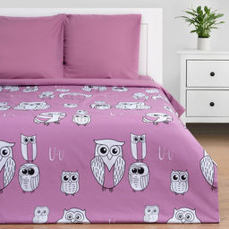 Постельное бельё Этель Евро Семья сов 200х215 см, 220х240 см, 70х70 см - 2 шт