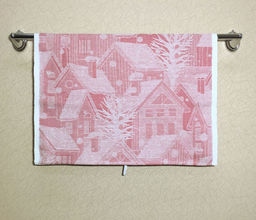 Полотенце кухонное 50*70 см, жаккардовое, 100 % лён (Совята, серо-сиреневый) - Ивановотекстиль фото 5