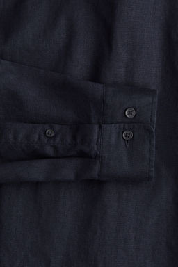 Camisa en mezcla de lino Regular Fit - H&m фото 11