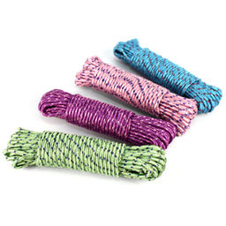 Шнур бытовой плетенный 15м д5мм "Практичный" цвета микс (Китай)