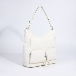 Сумка-тоут на молнии, 3 наружных кармана, цвет белый - Simaland фото 3