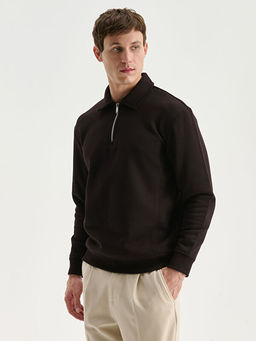 Polo Yaka Erkek Sweatshirt