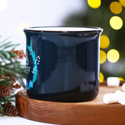 Кружка новогодняя керамическая Мечты обязательно сбудутся, 450 мл, цвет синий - Дорого внимание фото 3