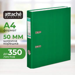 Папка-регистратор ECONOMY PLUS 50мм,зел,ПБП1,карм.кор,мет.уг - Attache фото 2