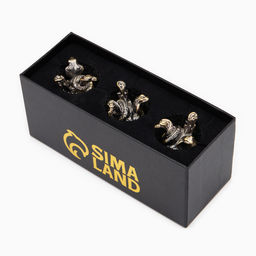 Рюмки для водки «Змеи», набор на 3 персоны, стопка 30 мл, цвет бронза