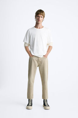 SLIM FIT CROPPED JEANS - Zara фото 19