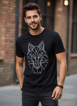 KM1881 Футболка (хлопок) ЧЕРНЫЙ